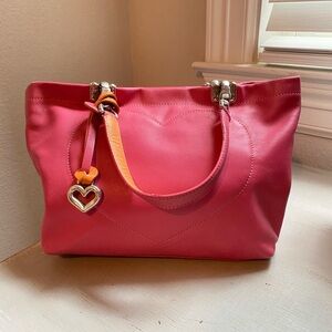 Brighton Jodi Genuine Leather Purse/ Tote with Heart Charm